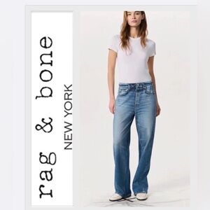 rag & bone Miramar Wide Leg Pant sweatpants printed jeans M pockets